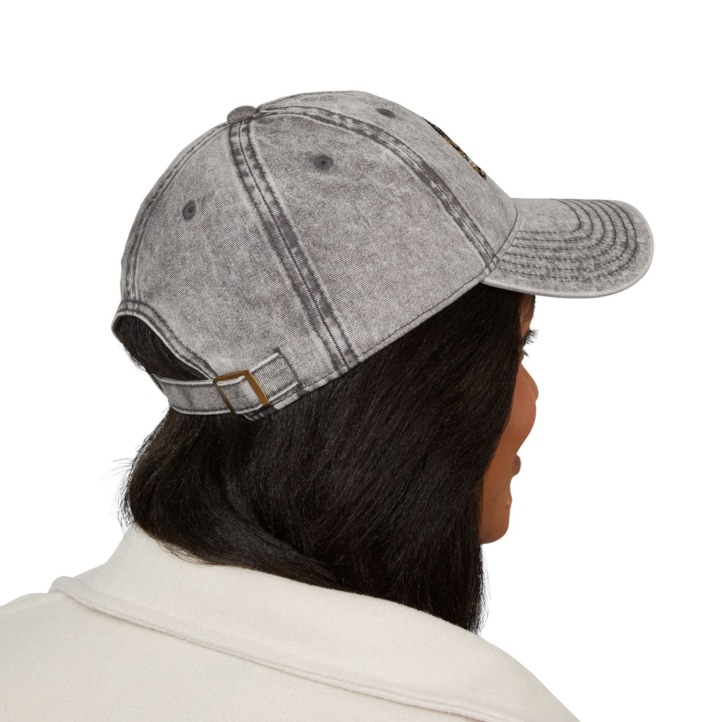 Vintage Embroidered Sequin Landscape Cap