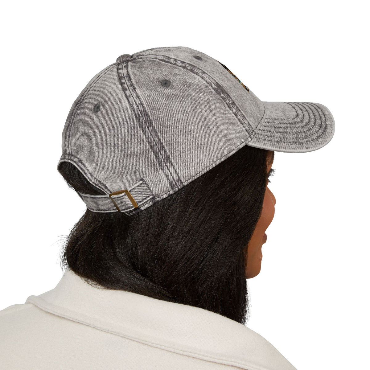Vintage Embroidered Sequin Landscape Cap